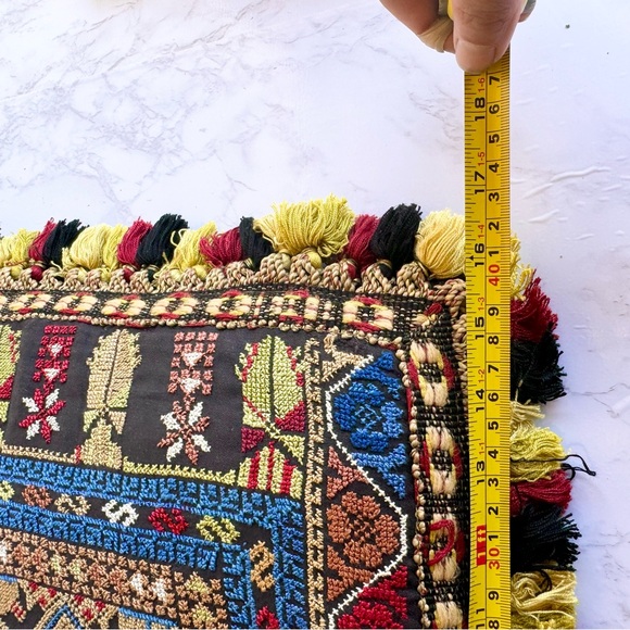 Vintage Afghan Embroidered Pillow - Picture 4 of 8